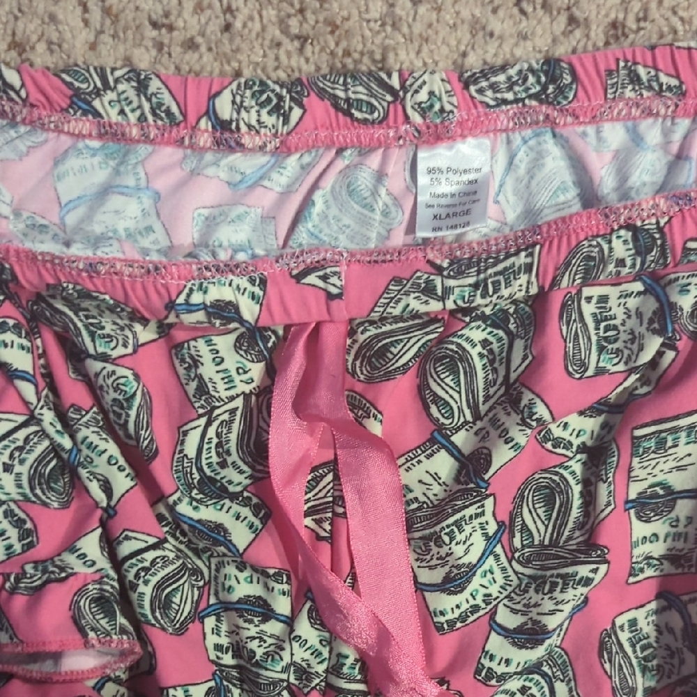 Circo Pink Slogan Tank and Money Print Shorts Set - Picture 6 of 7